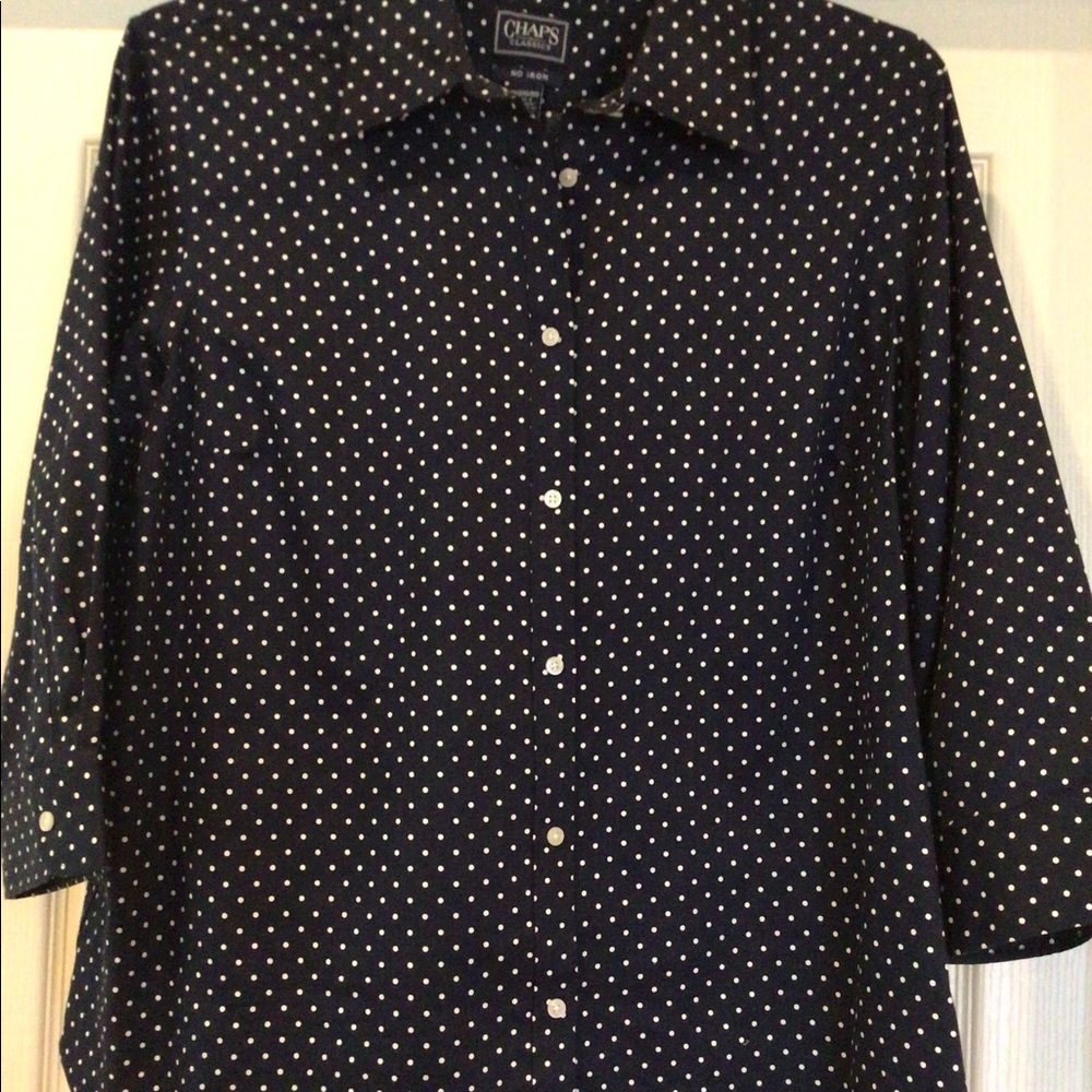 Chaps Classics polka dot button down shirt